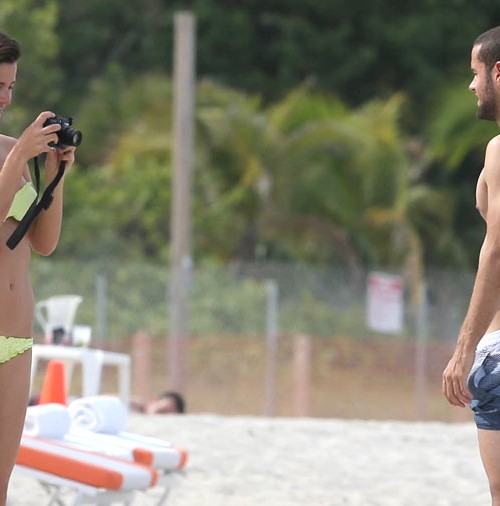 Malena Costa y Mario Suárez, pasión en las playas de Miami