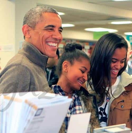 El presidente Barack Obama en una librería