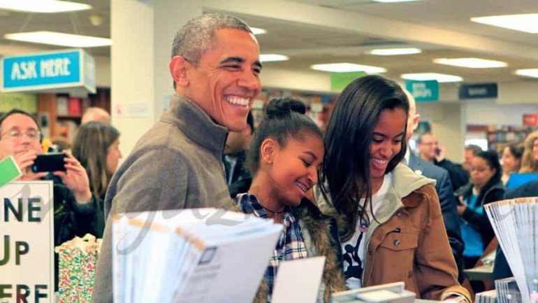 El presidente Barack Obama en una librería