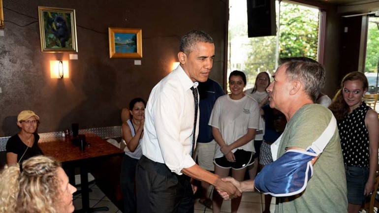 Barack Obama «de bares»