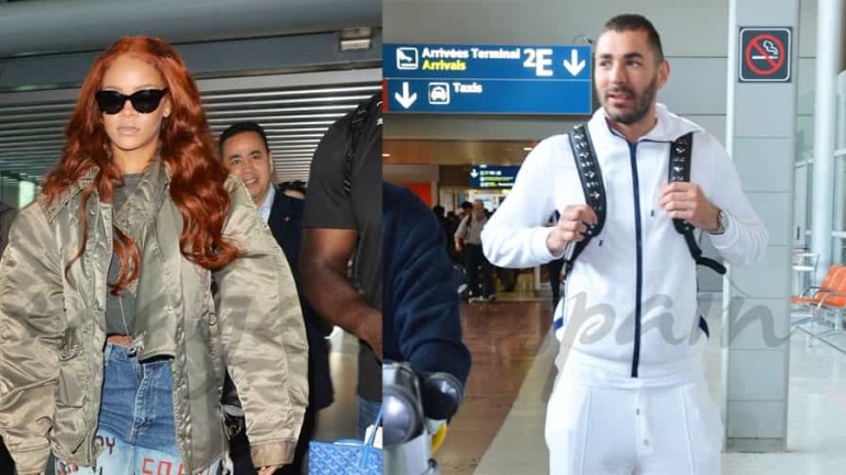 Benzema llega a París sin Rihanna