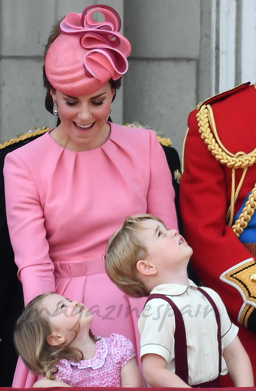 La Duques de Cambridge y sus hijos George y Charlotte