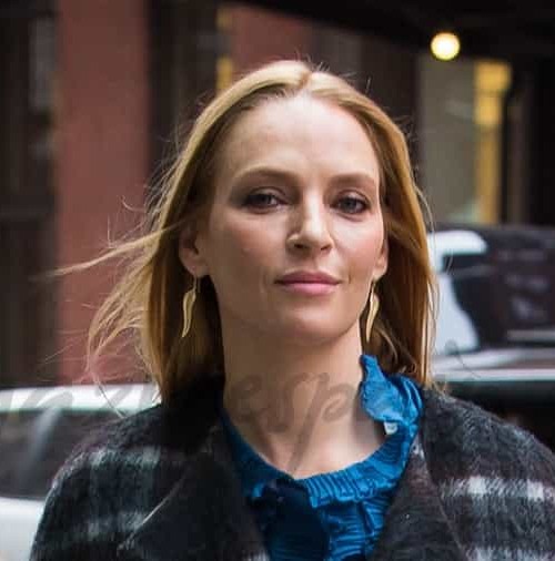 Uma Thurman en el Soho de Nueva York