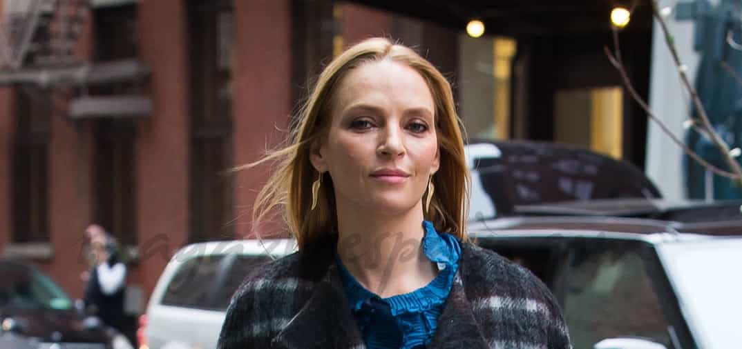 Uma Thurman en el Soho de Nueva York