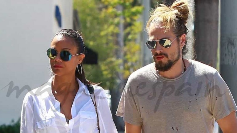 Zoe Saldana y su marido Marco Perego, feliz espera