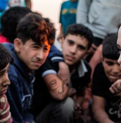 Angelina Jolie visita a los refugiados sirios en Jordania