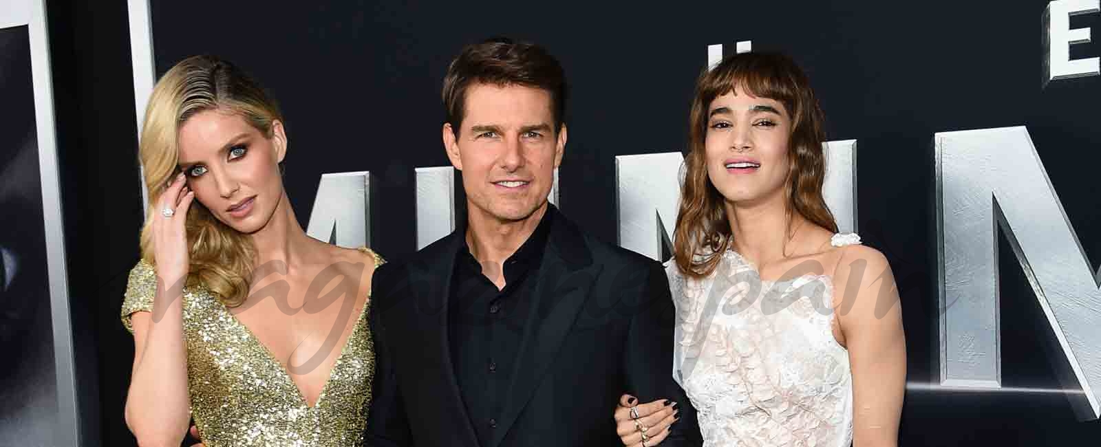 annabelle wallis tom cruise y sofia boutella en el estreno de la momia