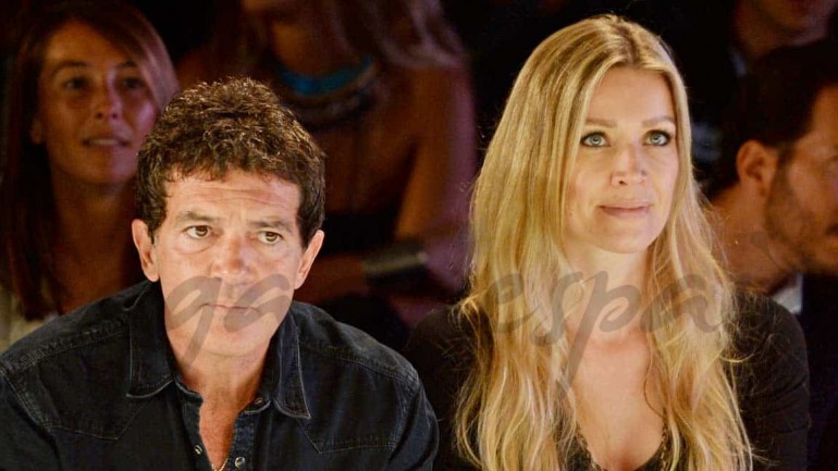 Antonio Banderas y Nicole Kimpel en la Miami Fashion Week