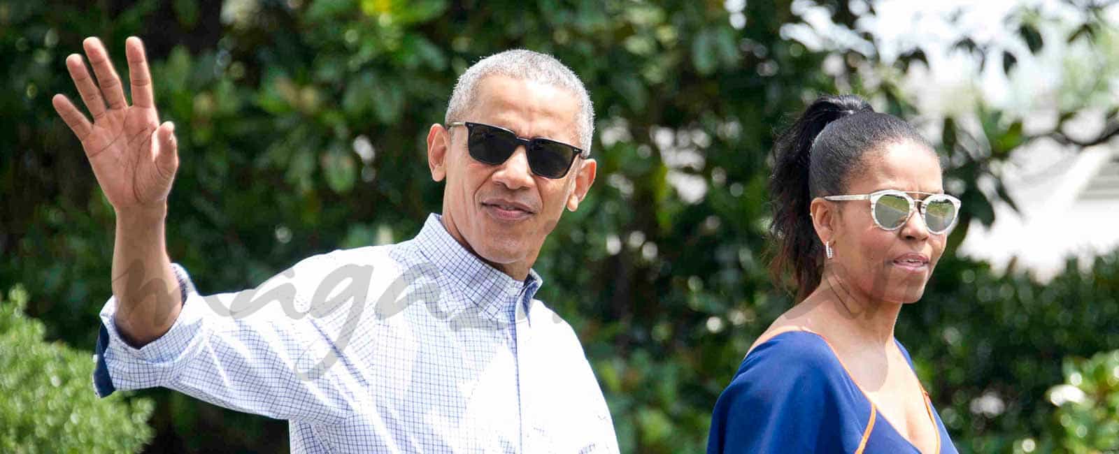 La familia Obama comienza sus vacaciones