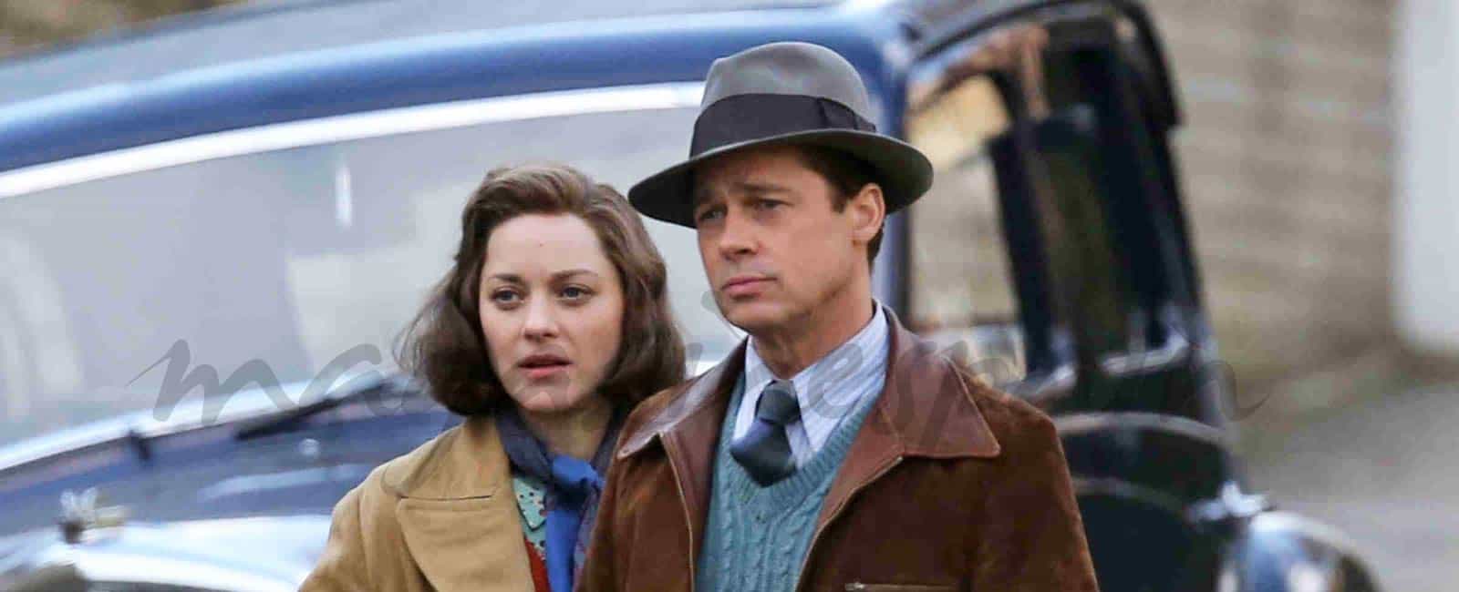 brad-pitt-y-marion-cotillard rodando juntos