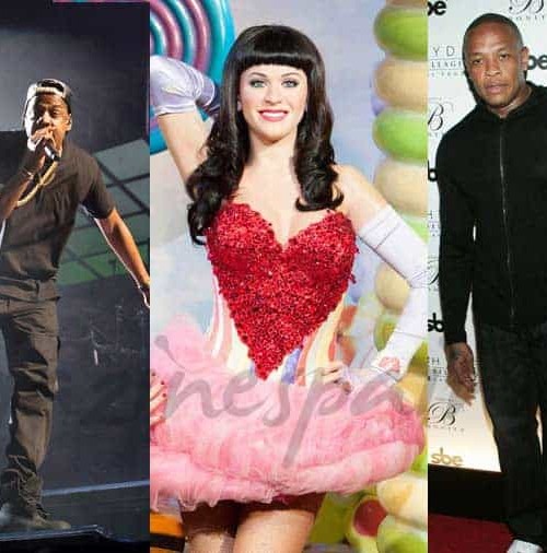 Beyoncé, Dr-Dre, Jay-Z, Rihanna y Katy Perry entre los más poderosos