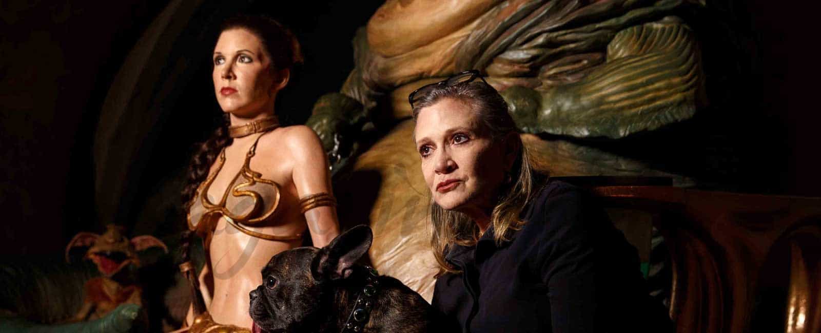 carrie-fisher-y-princesa-leia en el mueseo de cera madame madame tussauds