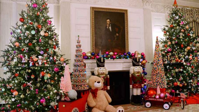 Michelle Obama inaugura la Navidad, en la Casa Blanca
