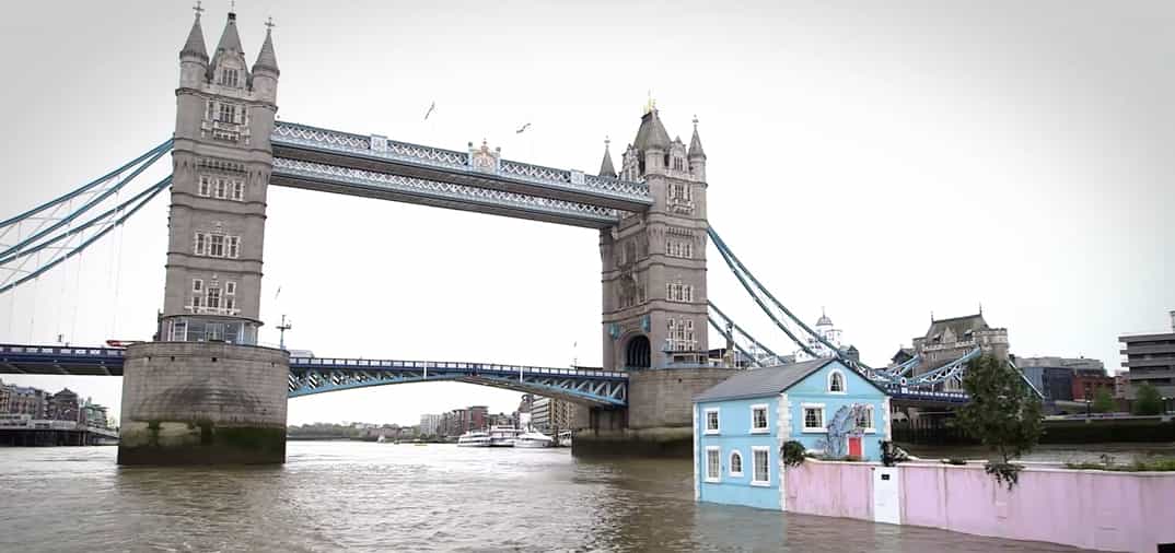 Una casa flotante en el Támesis