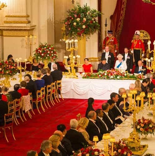 Cena de gala en Buckingham Palace en honor del Presidente Chino, Xi Jinping