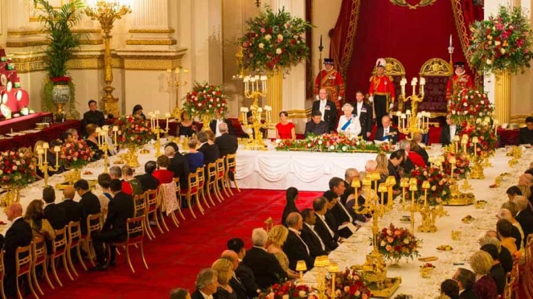 Cena de gala en Buckingham Palace en honor del Presidente Chino, Xi Jinping