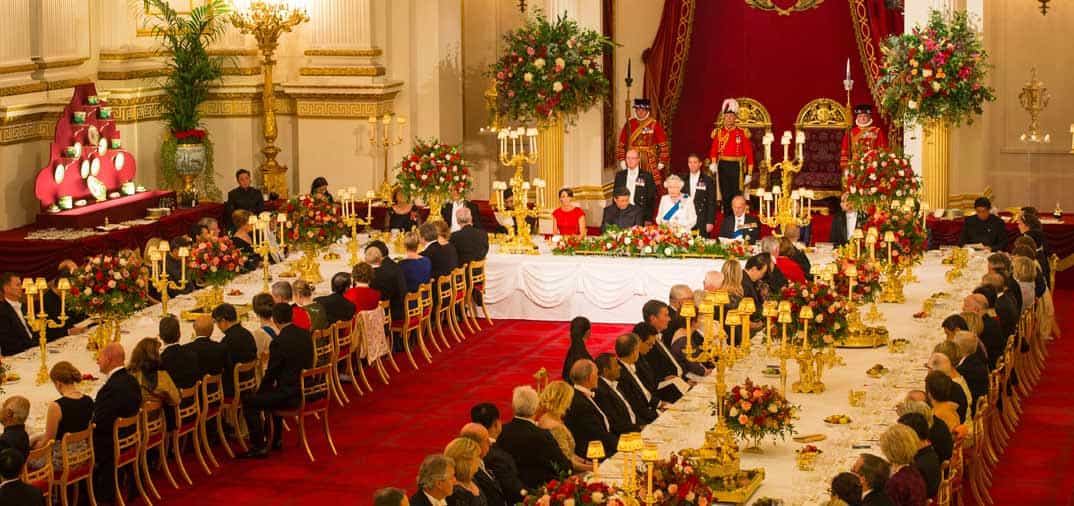 Cena de gala en Buckingham Palace en honor del Presidente Chino, Xi Jinping