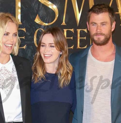 Trío de lujo: Charlize Theron, Emily Blunt y Chris Hemsworth