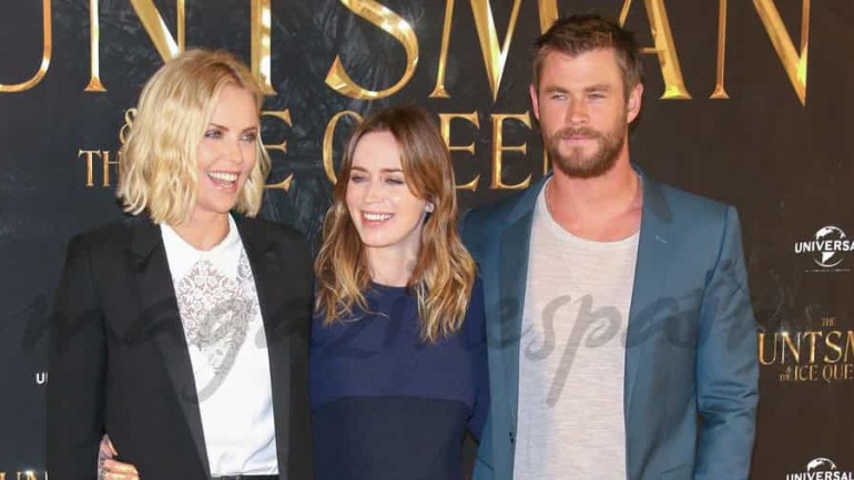 Trío de lujo: Charlize Theron, Emily Blunt y Chris Hemsworth