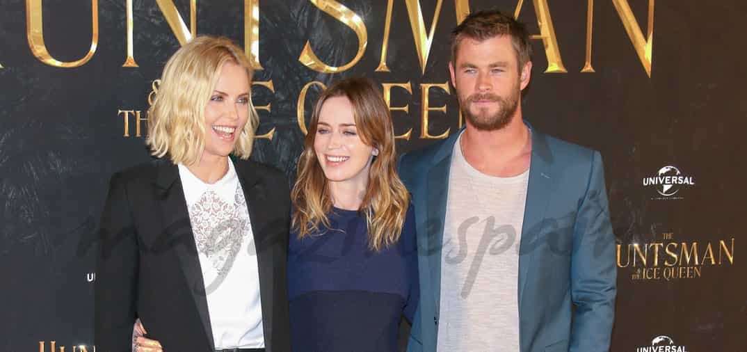 Trío de lujo: Charlize Theron, Emily Blunt y Chris Hemsworth