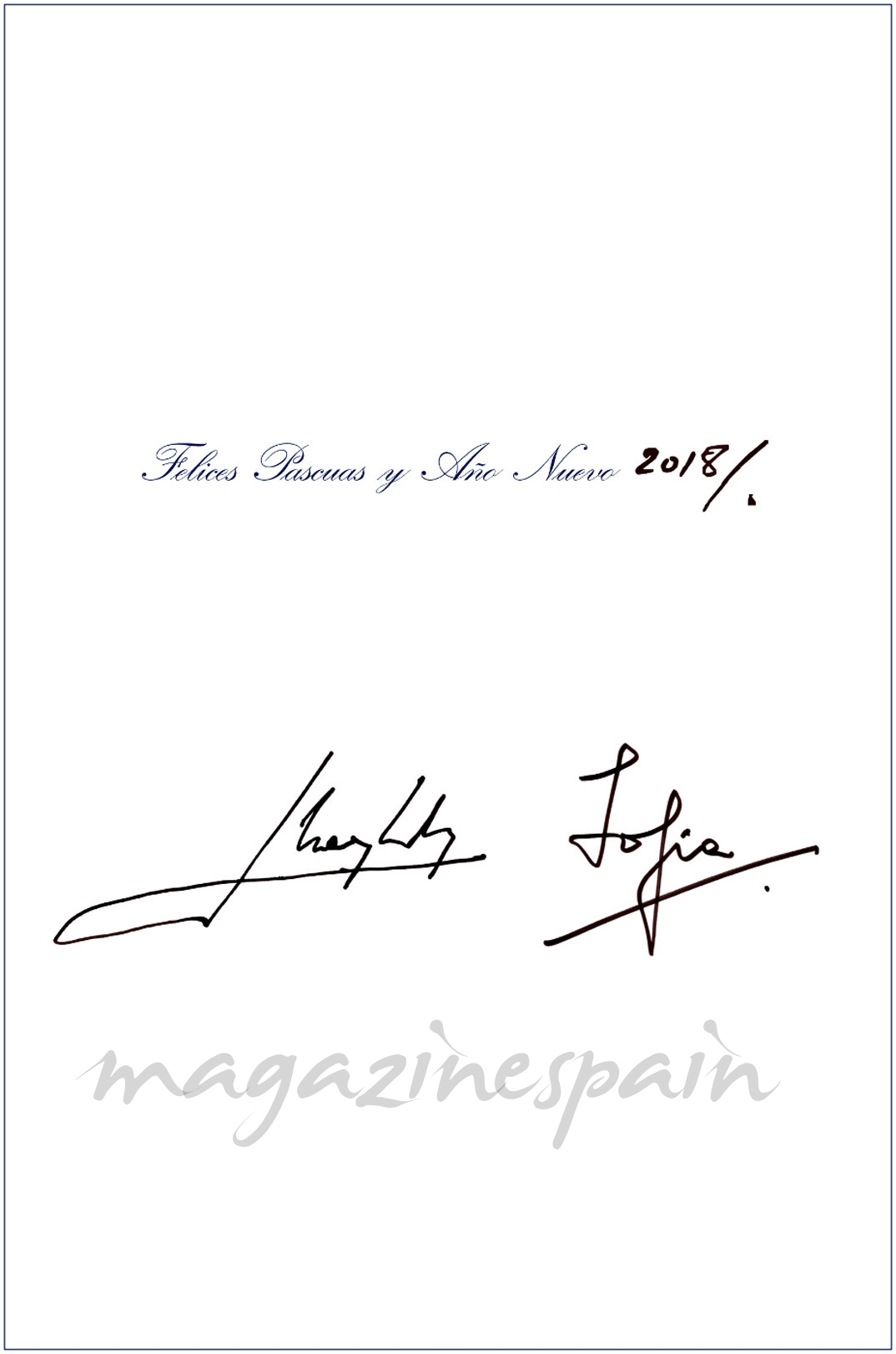 Felicitación de Navidad de Sus Majestades los Reyes Don Juan Carlos y Doña Sofía © Casa S.M. El Rey