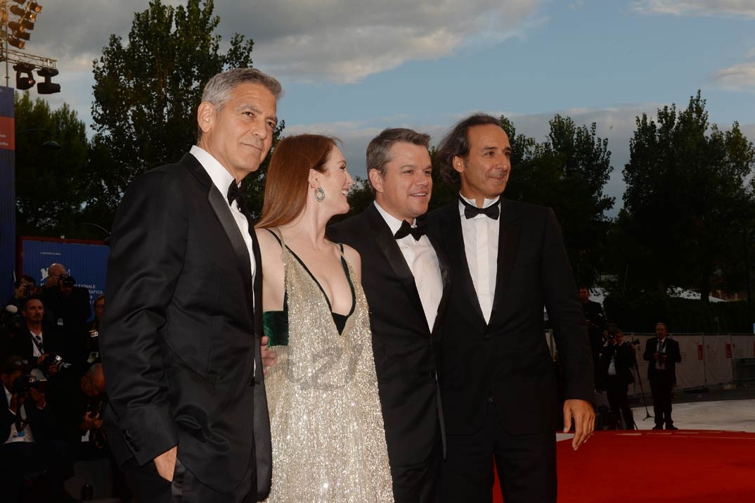 George Clooney, Julianne Moore, Matt Damon, Oscar Isaac