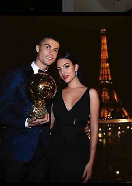 cristino ronaldo y georgina rodriguez quinto balon de oro