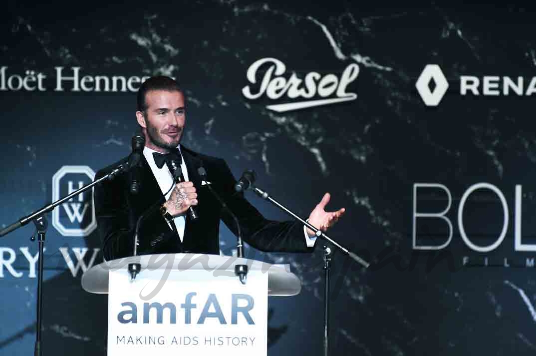 david beckham presenta la gala amfar