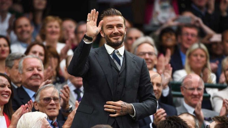 David Beckham causa expectación en Wimbledon