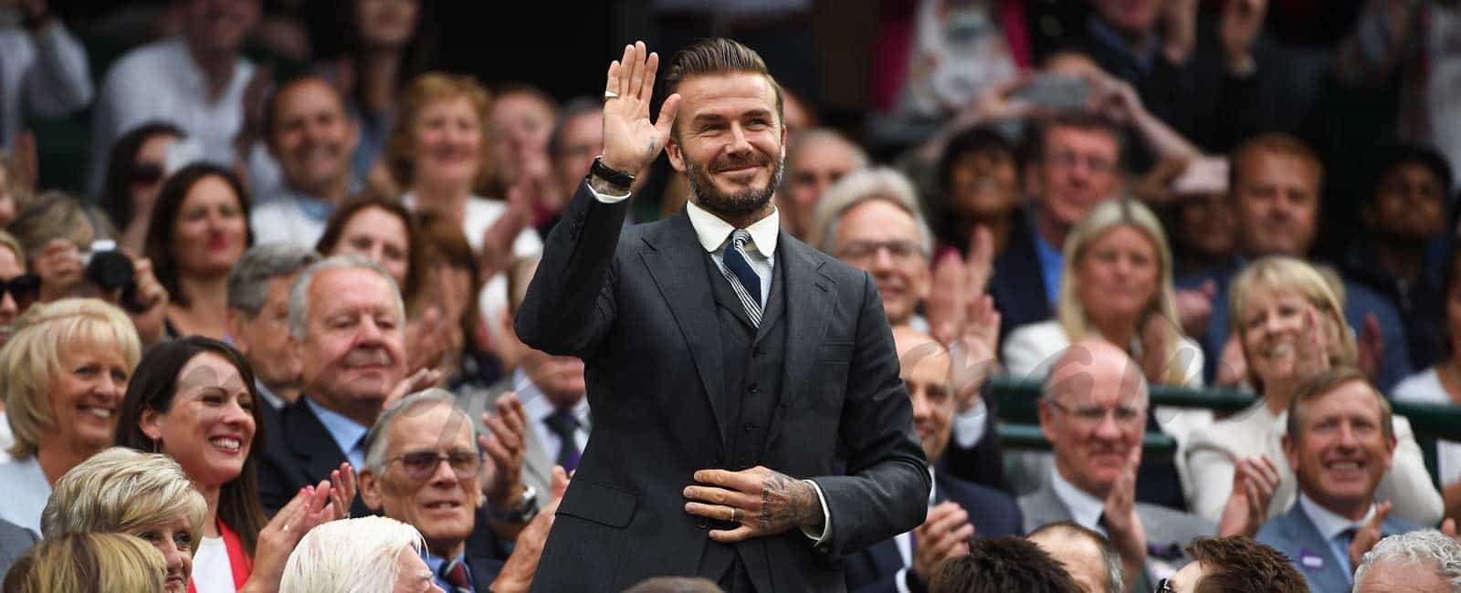 David Beckham causa expectación en Wimbledon