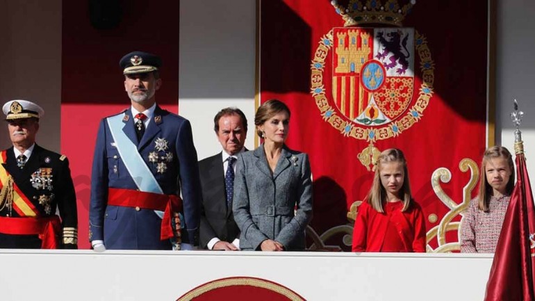 Los Reyes y sus hijas celebran el Día de la Fiesta Nacional