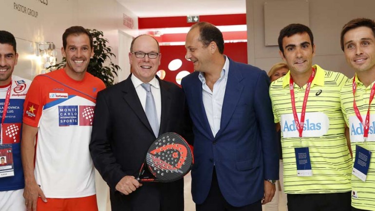 Alberto de Mónaco presenta el 1º Campeonato de Padel, en Mónaco