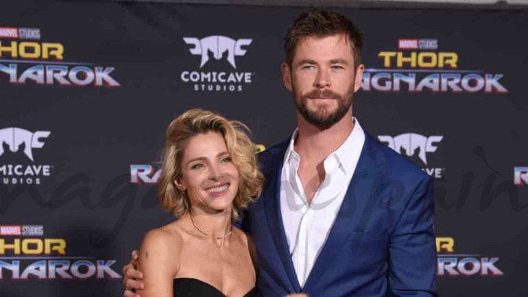 Elsa Pataky y Chris Hemsworth pasean su amor por la alfombra roja de «Thor»