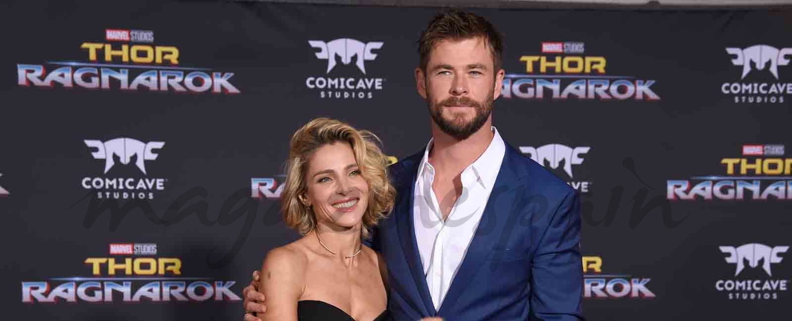 Elsa Pataky y Chris Hemsworth pasean su amor por la alfombra roja de “Thor”