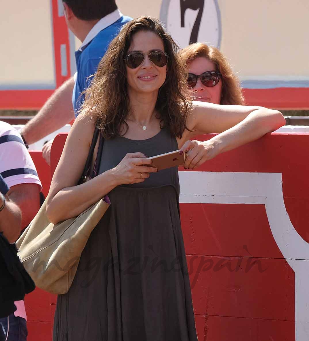 Eva González durante una corrida de toros con motivo de la Feria Taurina de Palma de Mallorca