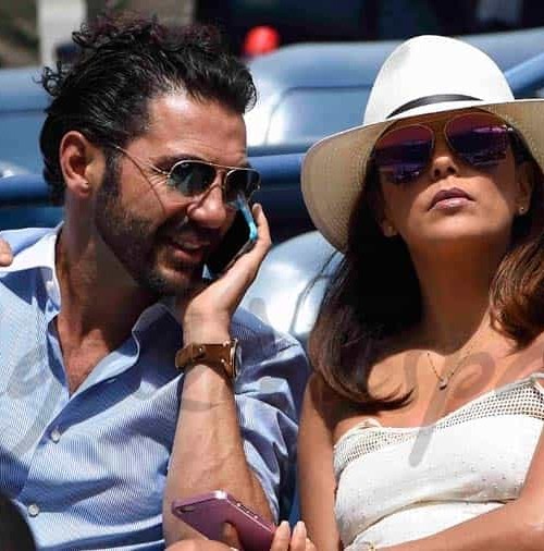 Eva-Longoria y su novio José Antonio Bastón disfrutan del US Open