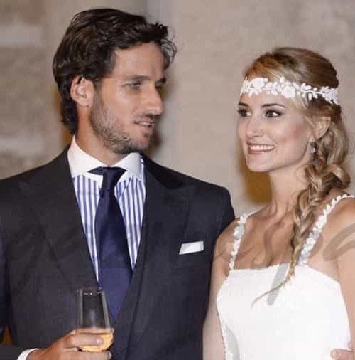 En el Patio Imperial del Alcazar de Toledo, boda de Feliciano López y Alba Carrillo