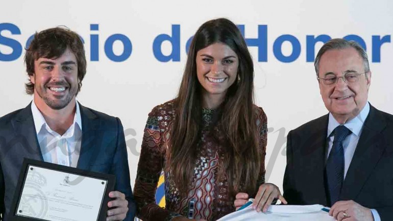 Fernando Alonso presenta a su novia Linda Morselli en Madrid