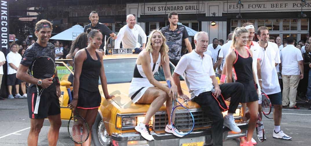 Nadal, Federer, Sharapova, Williams, en la fiesta de Nike