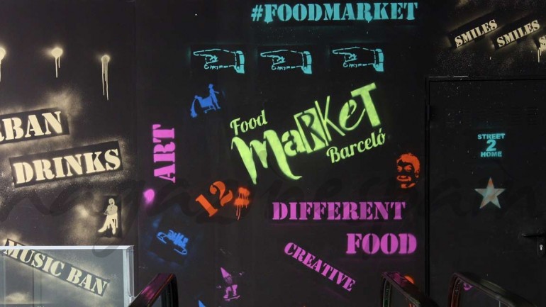 Food Market Barceló, arte urbano y vanguardista en Malasaña