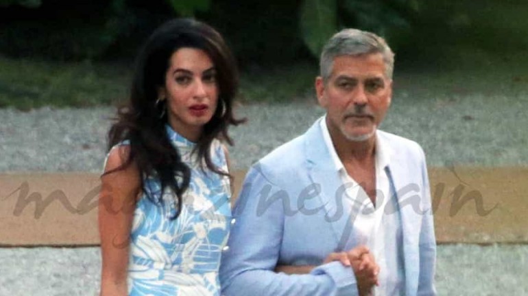 George Clooney y Amal Alamuddin, relajadas vacaciones en el lago Como