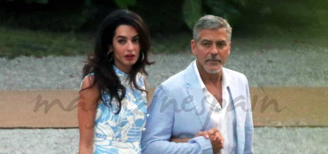 George Clooney y Amal Alamuddin, relajadas vacaciones en el lago Como