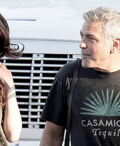 Amal Alamuddin, visita sorpresa a George Clooney en el rodaje de «Suburbicon»