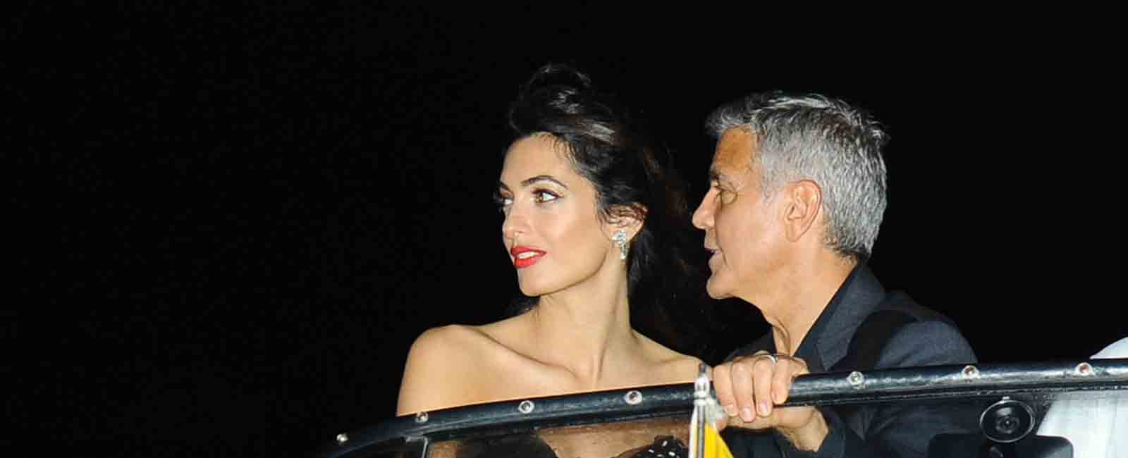 George y Amal Clooney, romántica llegada al Festival de Venecia