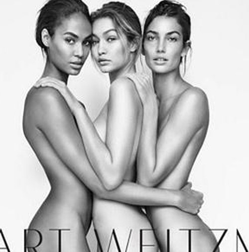 Tres «ángeles» desnudos, Gigi Hadid, Lily Aldridge y Joan Smalls