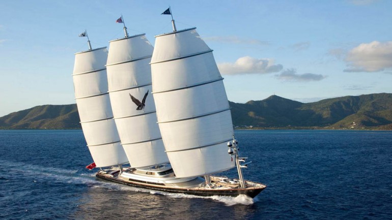 El Halcón Maltés, el velero más lujoso del mundo, vacaciones en la Costa Azul con su propietaria