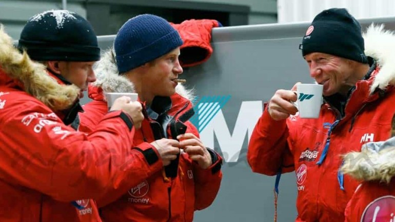 El principe Enrique… se queda helado