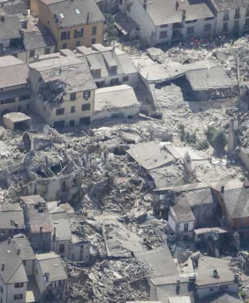 Amatrice, la magnitud del terremoto vista desde el aire