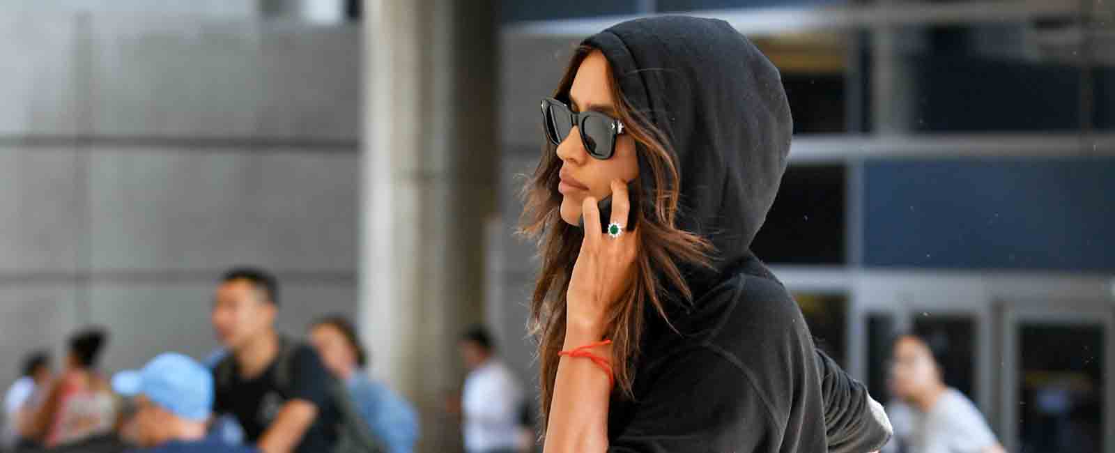 Irina Shayk no quiere ser reconocida en el aeropuerto de Los Ángeles