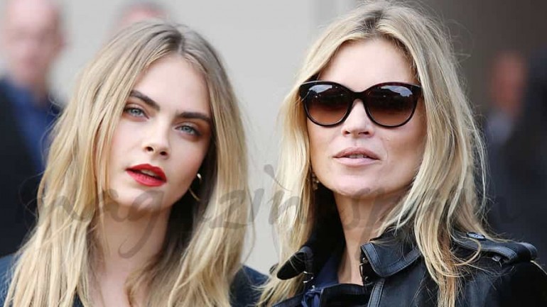 Kate Moss y Cara Delevingne: cara a cara en la London Fashion Week